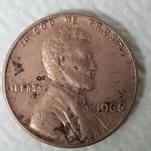 1966 LINCOLN MEMORIAL 1 CENT PENNY COIN EXCELLENT